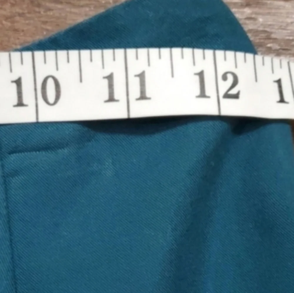 Vintage Blue Midi Skirt with Button Detail Extra Small